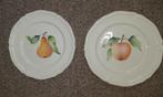 2 porseleinen Villeroy & Boch Frutta borden appel en peer, Huis en Inrichting, Keuken | Servies, Ophalen of Verzenden, Zo goed als nieuw