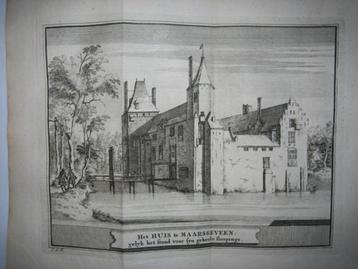 37/ Maarssen het Huis te Maarsseveen Kopergravure 1736 beschikbaar voor biedingen