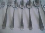 35 vintage NONA parelrand bestek RVS witmetaal 1930-1940 p s, Ophalen of Verzenden