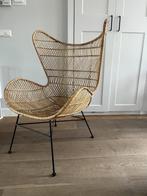 Lounge stoel Oudon naturel rattan / Woven Rattan Egg Chair, Huis en Inrichting, Fauteuils, Ophalen