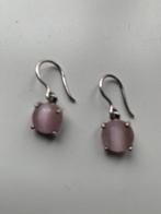 Ti Sento oorbellen met roze steen, Sieraden, Tassen en Uiterlijk, Oorbellen, Verzenden, Zo goed als nieuw, Roze, Zilver