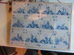 een tableau van 12 antieke tegels met herder taferelen., Antiek en Kunst, Antiek | Wandborden en Tegels, Ophalen of Verzenden