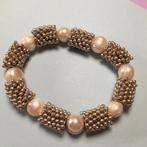 vintage zilverkleurig parelarmband zoetwaterparel armband, Sieraden, Tassen en Uiterlijk, Armbanden, Overige materialen, Ophalen of Verzenden
