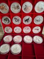 Compleet: Lunar 2 serie en Lunar 3 serie. Beide in de 2 Oz, Ophalen of Verzenden, Zilver