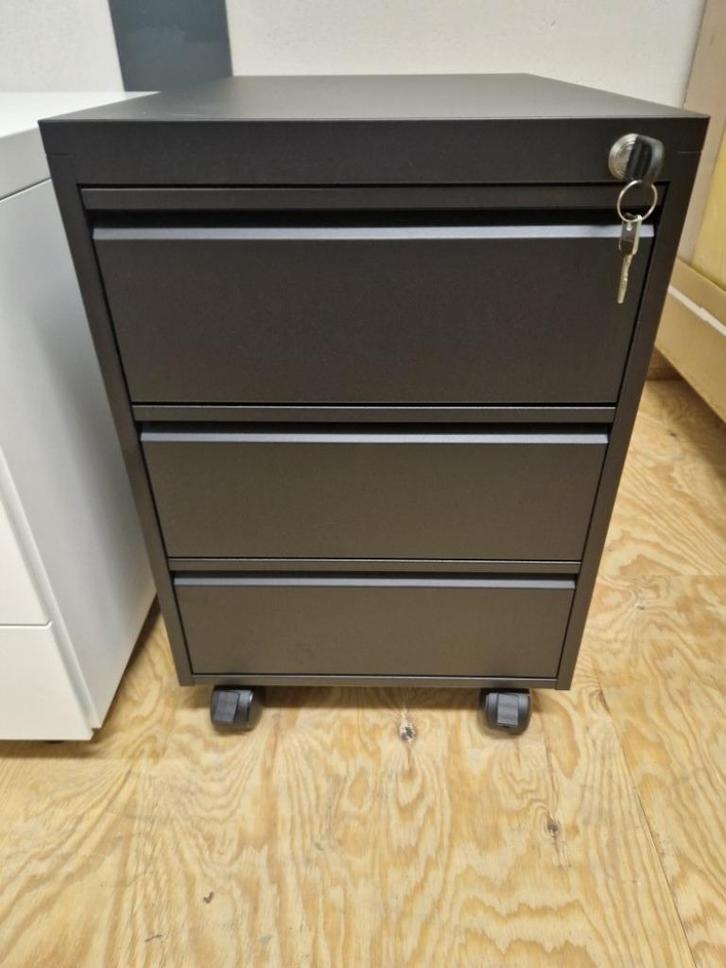 NIEUW Rolblok Zwart 3 laden Rolcontainer Buroladeblok, Huis en Inrichting, Kasten | Ladekasten, Nieuw, Minder dan 100 cm, Minder dan 50 cm