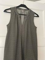 Mooie kreukvrije mouwloze  zwart/creme top maar S, H&M, Zwart, Ophalen of Verzenden, Zo goed als nieuw