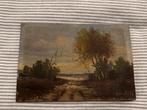 Klein paneel landschap, Antiek en Kunst, Ophalen of Verzenden