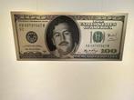 one of a kind dollarbiljet van pablo escobar op aluminium, Antiek en Kunst, Ophalen of Verzenden
