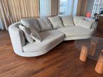 Design hoekbank gebroken wit - afgerond model - 330 cm breed, Huis en Inrichting, Ophalen, Gebruikt, Stof