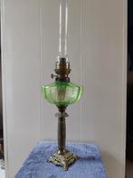 Schitterende antiek zeldzame Franse uranium olielamp, Ophalen of Verzenden