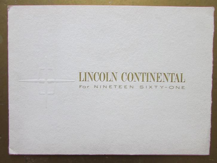 1961 LINCOLN brochure, Engels, Boeken, Auto's | Folders en Tijdschriften, Zo goed als nieuw, Overige merken, Ophalen of Verzenden