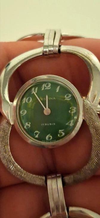 Vintage Festina Dameshorloge Zilver 0.800 17 Rubis, Sieraden, Tassen en Uiterlijk, Horloges | Dames, Gebruikt, Overige merken