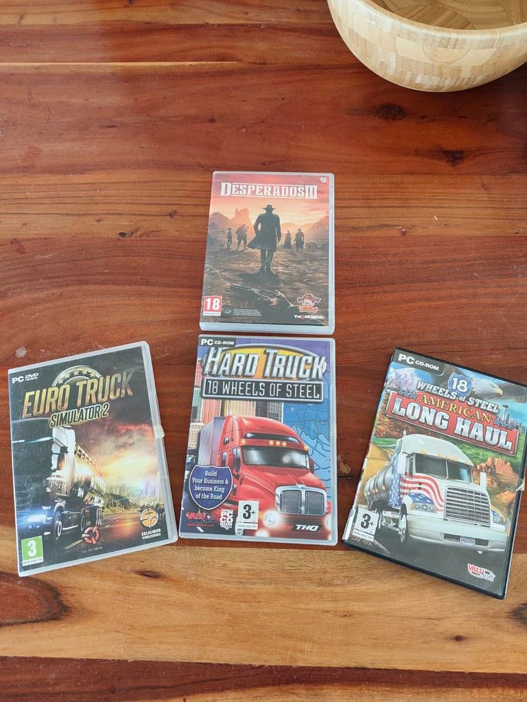 PC Games - Desperados III, Euro Truck, 18 Wheels of Steel, Ophalen of Verzenden