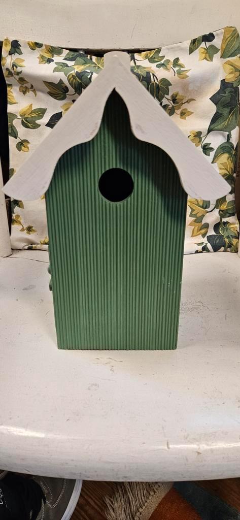 Houten vogelhuisje met zinken dak, Tuin en Terras, Vogelhuisjes en Vogelbaden, Nieuw, Ophalen of Verzenden