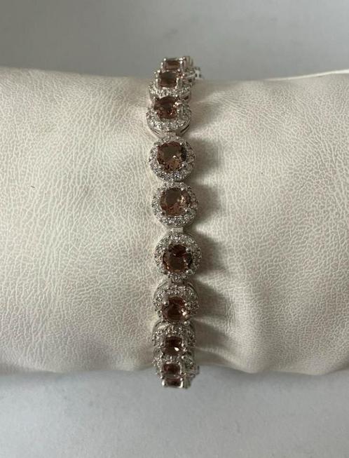 Zilveren armband met zultanite, Sieraden, Tassen en Uiterlijk, Armbanden, Nieuw, Zilver, Rood, Met edelsteen, Ophalen