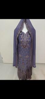 Gharara suit Georgette Embroidered, Kleding | Dames, Gelegenheidskleding, Verzenden, Nieuw, Paars, Overige typen