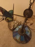 Glas in lood lampjes met vlinder motief, Ophalen of Verzenden