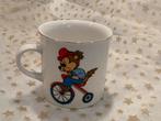 Vintage kinder mok met leuke tekening, Gebruikt, Keramiek, Ophalen of Verzenden, Overige stijlen