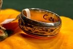 Zilveren Ring met Bewerkt Design, 18 tot 19, Nieuw, Ophalen of Verzenden, Dame of Heer
