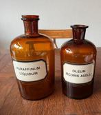 2 glazen apotheek potten / flessen, Antiek en Kunst, Ophalen of Verzenden