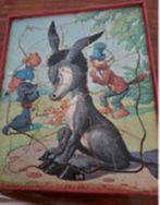 Antieke houten puzzel,originele doos , jaren 20-30 , 8mm dik, Antiek en Kunst, Curiosa en Brocante, Ophalen of Verzenden