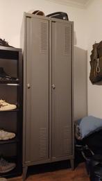 Stoere retro lockerkast 2 deurs leverkleur leger locker, Huis en Inrichting, Ophalen, Gebruikt, Retro industrieel