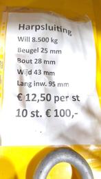 Harpsluiting D harp sluiting borstbout 8.500 kg Mennens, Ophalen, Nieuw, Industriepark 2a 9351PA Leek, Handmatig