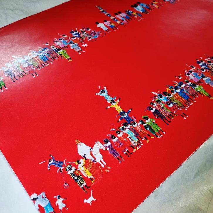 Nostalgisch sinterklaaspapier zwarte piet papier vintage, Diversen, Cadeaupapier, Nieuw, Verzenden