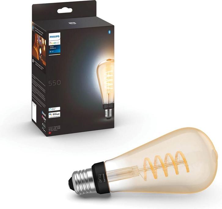 Philips Hue Filament E27 ST64 White Ambiance Edison, Huis en Inrichting, Lampen | Losse lampen, Nieuw, Led-lamp, Minder dan 30 watt