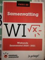 Samenvatting VMBO BB Wiskunde Biologie, Ophalen, Zo goed als nieuw, VMBO, Biologie
