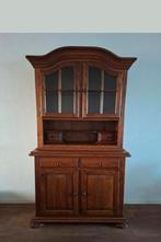 In nette staat een Eiken houten buffetkast, vitrinekast kast, Ophalen, Gebruikt, 100 tot 150 cm, 150 tot 200 cm