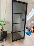 Industriële binnendeur met glas, stomp, Ophalen, 80 tot 100 cm, 215 cm of meer, Binnendeur