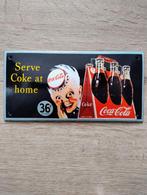 Coca Cola emaille bord, GEEN TIN!, Ophalen of Verzenden, Zo goed als nieuw, Reclamebord