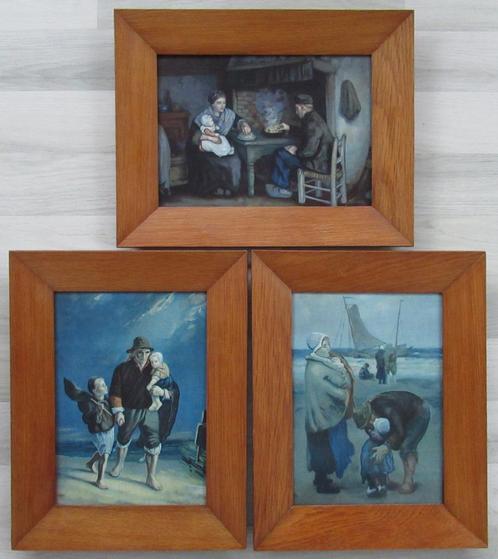 Philip Sadée, Jozef Israëls, Albert Neuhuys, in eiken lijst, Antiek en Kunst, Kunst | Schilderijen | Klassiek, Ophalen of Verzenden