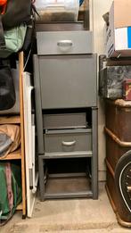 Gispen Vintage stalen bureau hxbxl 80x80x160 vier laden, Huis en Inrichting, Bureaus, Ophalen, Zo goed als nieuw