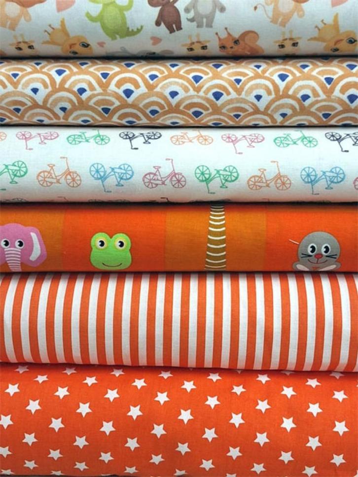 Hobbypakket oranje, Hobby en Vrije tijd, Stoffen en Lappen, Nieuw, Katoen, 30 tot 200 cm, Oranje, Ophalen of Verzenden