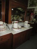 antieke commode kaptafel met marmerblad en spiegel 295,00, 100 tot 150 cm, 200 cm of meer, Zo goed als nieuw, Hout