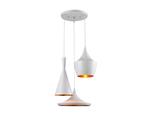 Luxe Set van 3 Hanglampen - Wit/Goud - NIEUW, Huis en Inrichting, Ophalen of Verzenden, Nieuw, Minder dan 50 cm