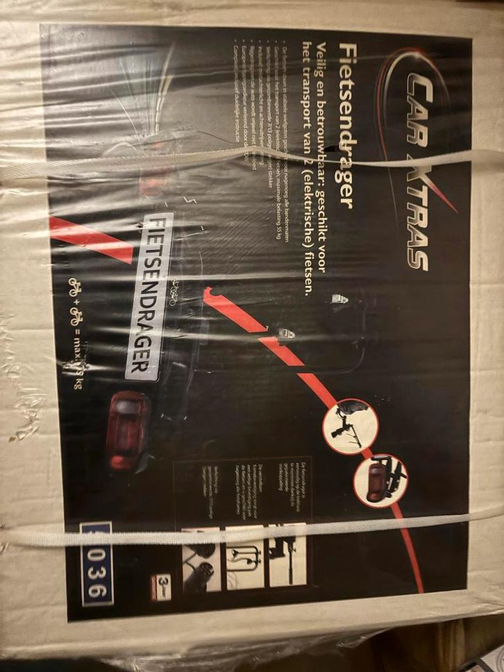Nieuwe Car Xtras Fietsendrager 5036 - 2 Fietsen, Auto diversen, Fietsendragers, Nieuw, Trekhaakdrager, 2 fietsen, Brede banden