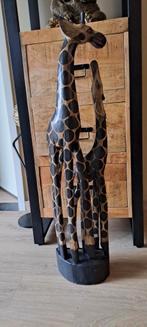 Houten Giraffe Beeld - 101cm, Antiek en Kunst, Kunst | Beelden en Houtsnijwerken, Ophalen
