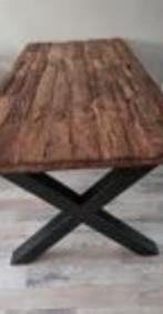 Industriële Eettafel - Sloophout, Huis en Inrichting, Tafels | Eettafels, Gebruikt, Rechthoekig, 50 tot 100 cm, Ophalen of Verzenden