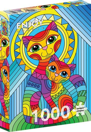 Enjoy - Inseparable Cat and Kitten - 1000 stukjed beschikbaar voor biedingen