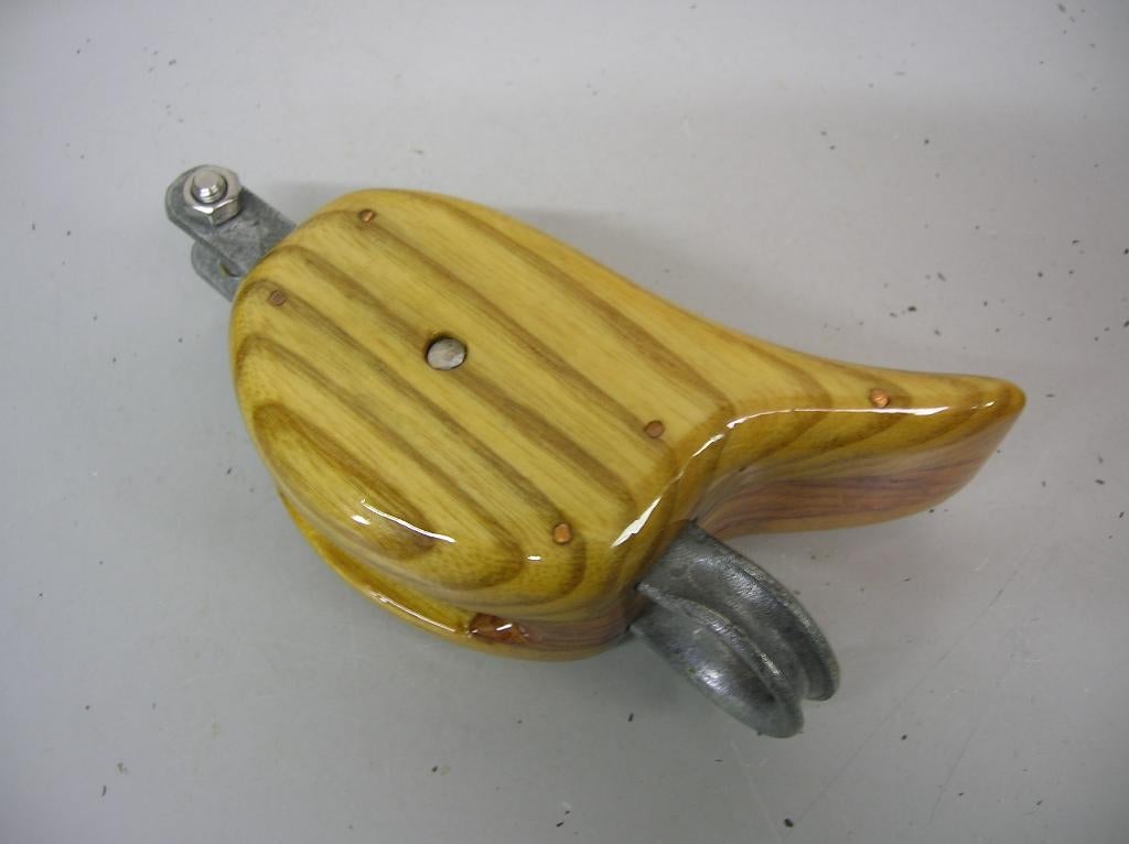 Houten Hakblok grootschootblok enkelschijfs + hondsvot 10 mm, Watersport en Boten, Accessoires en Onderhoud, Ophalen of Verzenden