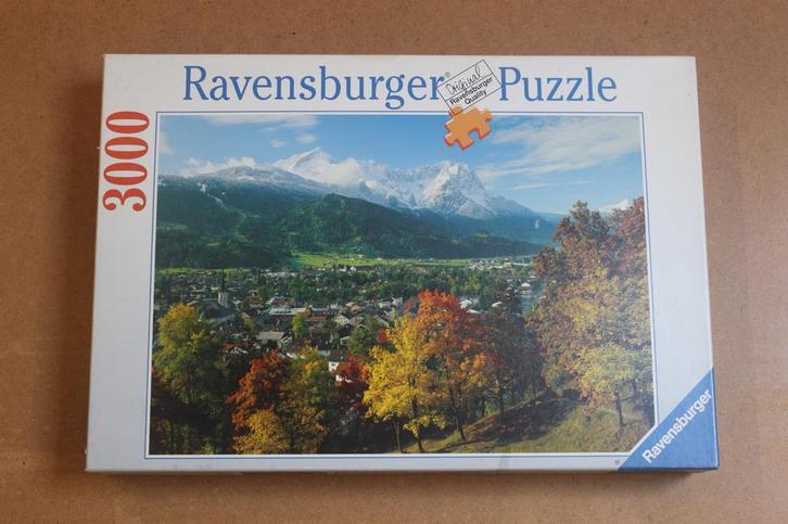 Ravensburger Puzzel van 3000 stukjes.Garmisch Partenkirchen., Hobby en Vrije tijd, Denksport en Puzzels, Zo goed als nieuw, Legpuzzel