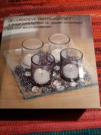 Partyset bestaande uit  glazen schaal , incl.  4 glaasjes, Huis en Inrichting, Woonaccessoires | Kandelaars en Kaarsen, Ophalen of Verzenden