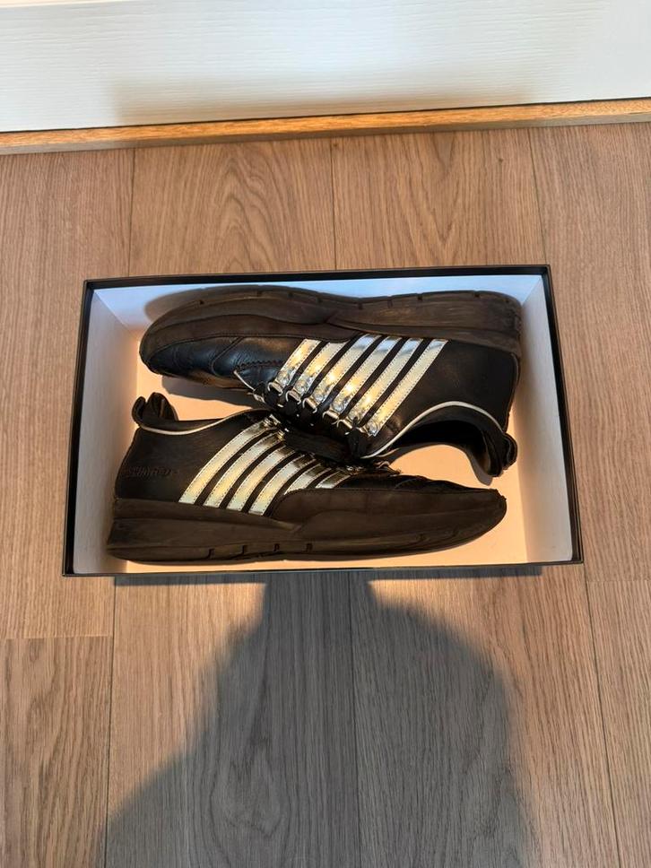 Dsquared2 Sneakers – Zwart met Zilveren Details – Maat 42,5, Kleding | Heren, Schoenen, Zo goed als nieuw, Sneakers of Gympen