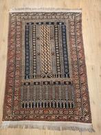 Vintage handgeknoopt perzisch tapijt beloutch 135x84, 50 tot 100 cm, 100 tot 150 cm, Overige kleuren, Gebruikt