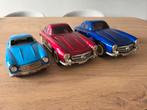 3 Blikken Mercedes Modelauto's, Ophalen of Verzenden