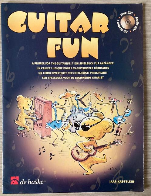 GUITAR FUN Gitaar Lesboek - Jan Kastelein + CD, Muziek en Instrumenten, Bladmuziek, Zo goed als nieuw, Les of Cursus, Gitaar, Ophalen of Verzenden