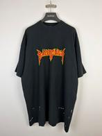 Balenciaga Metal Logo T-Shirt Zwart Black Oversized Maat 1, Zwart, Ophalen of Verzenden, Zo goed als nieuw, Balenciaga